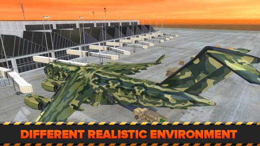 Army Cargo Plane Airport 3D image