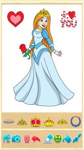 imagen de la princesa para colorear juego