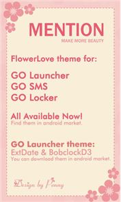 imagem GO SMS Tema FlowerLove