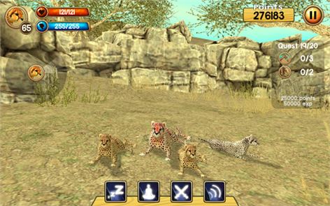 imagen salvaje del guepardo Sim 3D