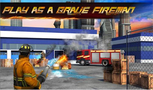 3D bombeiro: A imagem Cidade herói