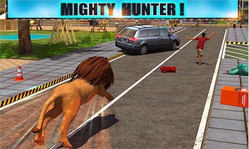 Angry Lion Attack 3D image