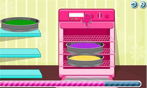imagem Arco-íris do bolo de aniversário cozinhar