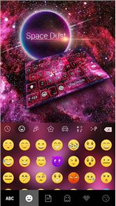la imagen del teclado Emoji polvo espacial Kika