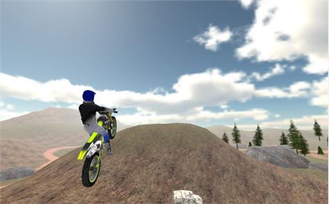 imagen 3D de carreras campo a través de la bici