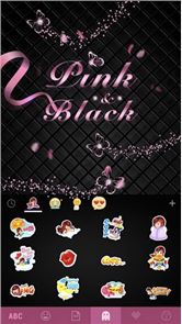 Pink &Black Kika KeyboardTheme image