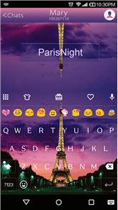 -Emoji imagen del teclado París Noche
