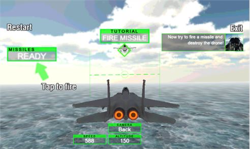 Imagen del avión de combate F18 F15 Simulador