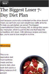 Plan de dieta - Pérdida de peso 7 imagen días
