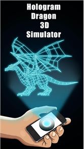 Dragón imagen del holograma 3D Simulador