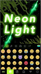 imagem Teclado Neon Light Emoji Kika