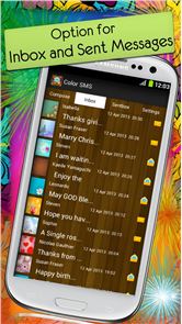 Imagen de mensajes de texto SMS Amigos de color