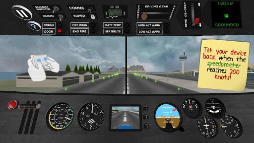 Aircraft driving simulator 3D image