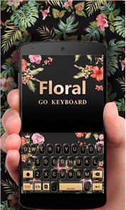 imagem Emoji Floral GO Keyboard Tema