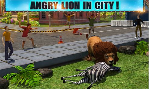 Irritado imagem Leão Ataque 3D