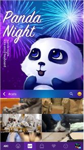 Panda Night Kika KeyboardTheme image