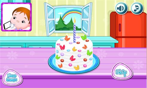 Cooking Rainbow Birthday Cake image