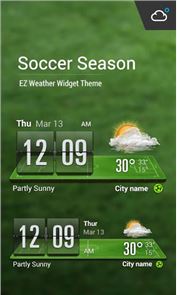soccer weather clock widget image
