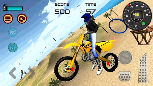 Motocross Beach Jumping 3D image
