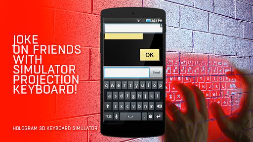 Hologram 3D keyboard simulator image