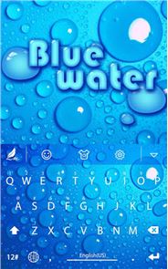 Imagen azul agua para saludos teclado