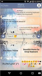 Imagen libre de cristal Emoji la piel del teclado