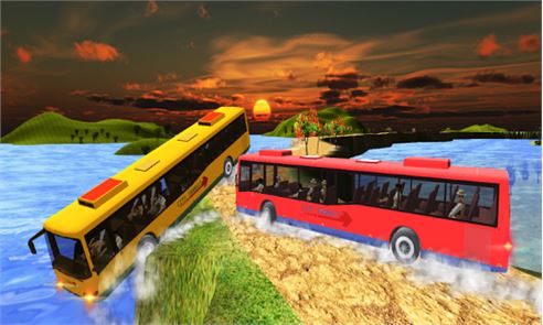 Off-Road Bus subida de la colina de imágenes en 3D