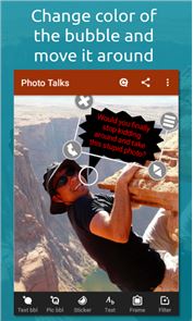 Photo talks: speech bubbles image