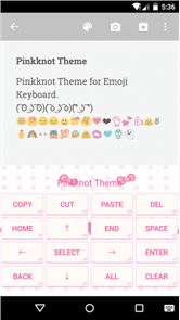 imagen Teclado tema rosado del nudo Emoji