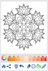 Imagen de libro para colorear flores Mandala