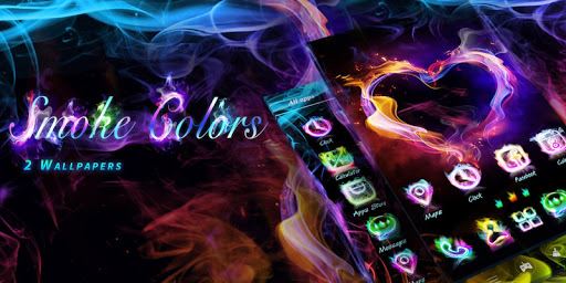 Smoke Colors GO Launcher Theme image