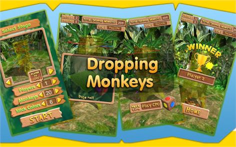 Dropping Monkeys 3D Board Game image