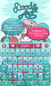 imagem Teclado Tema Doodle Art GO