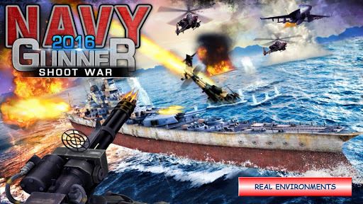 Marinha Gunner Atire imagem Guerra 3D