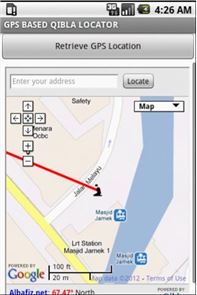 Qibla imagen del GPS LOCALIZADOR