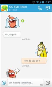 GO SMS Pro Bobo&imagen Plátano Etiqueta