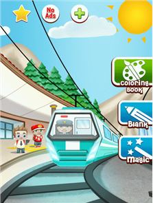 Train drawing game for kids image
