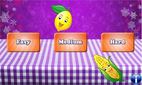 Frutas Verduras imagen para niños pequeños