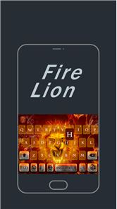 la imagen del teclado Emoji León del fuego Kika