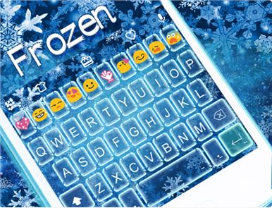 la imagen del teclado Emoji Tema congelada