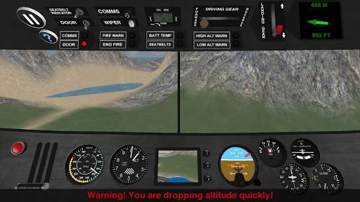 Aircraft driving simulator 3D image