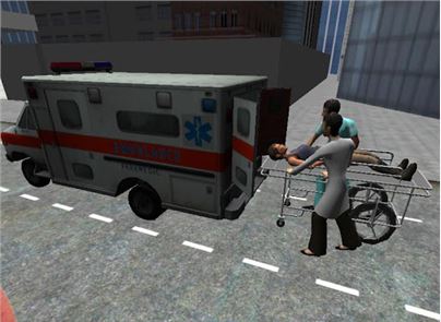 Ambulância imagem Estacionamento estendido 3D