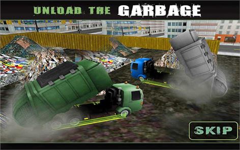 Cidade Garbage Truck Driver imagem 3D