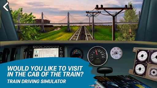 Train driving simulator image