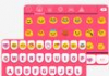 Lindo teclado Emoji Rosa Amor