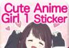Menina bonito do Anime 1- Sticker Pack Para WhatsApp