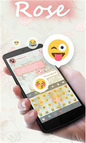 Rose GO Keyboard Theme & imagen emoji