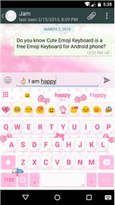 imagen Teclado tema rosado del nudo Emoji