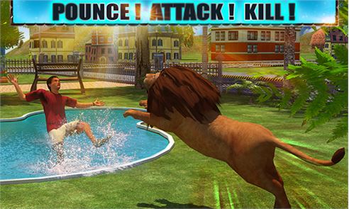 Irritado imagem Leão Ataque 3D