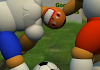 Metas goofball jogo de futebol em 3D